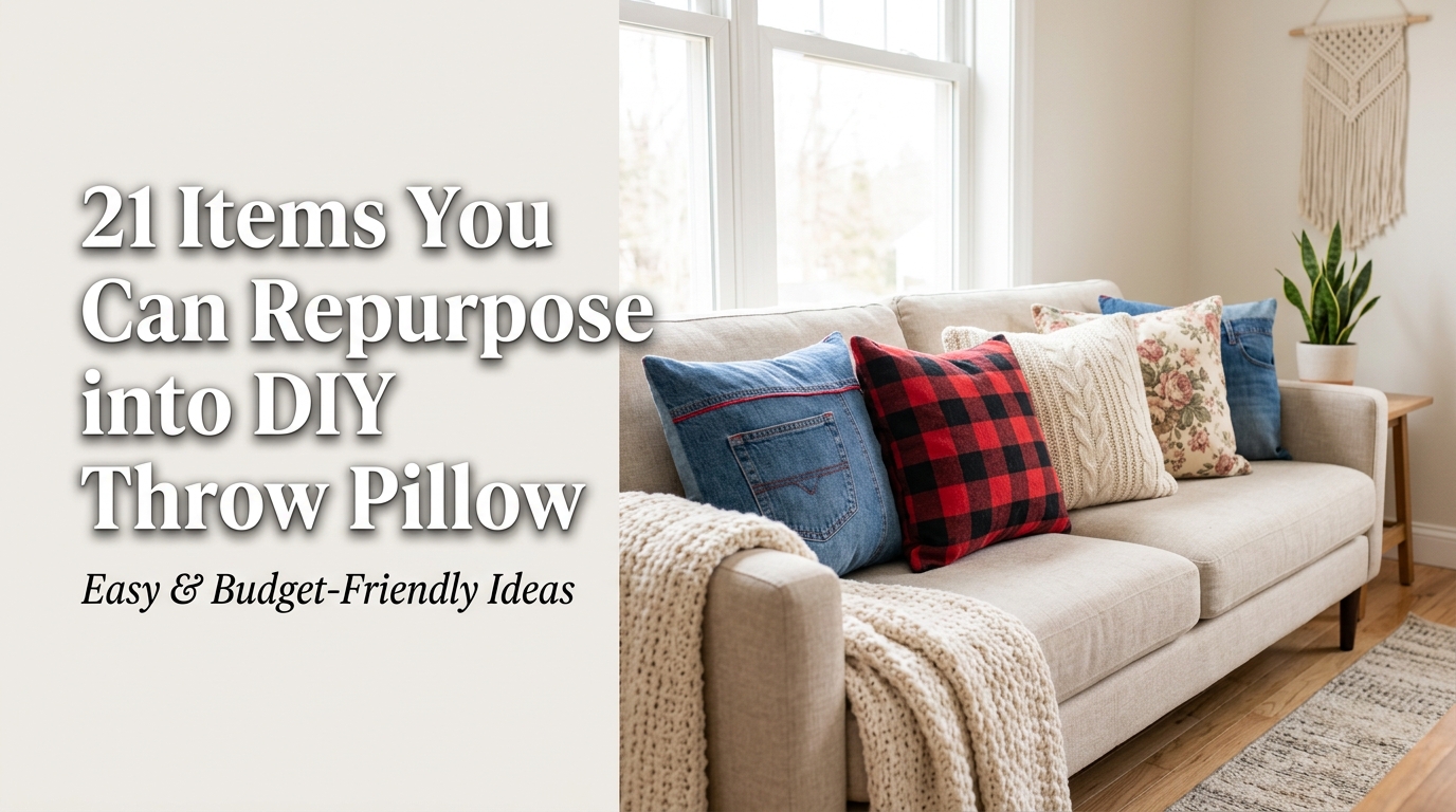 21 Items You Can Repurpose into DIY Throw Pillows